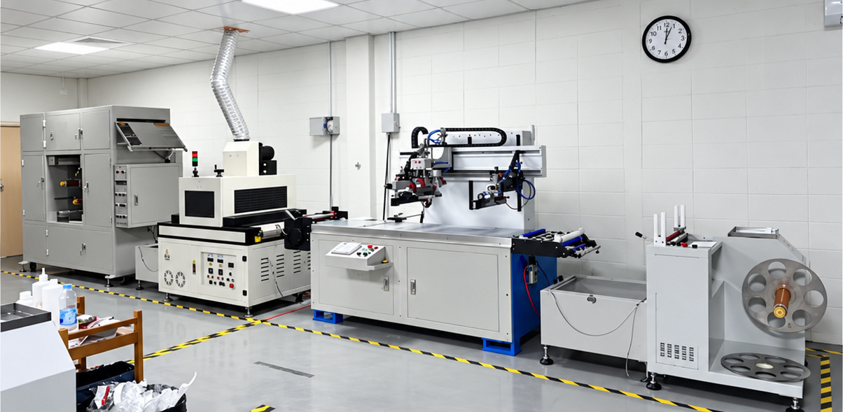 Roll-to-roll screen printing